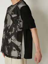 TRANSPARENT FLOWER T LAYERED T-SHIRTS
