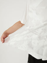 TRANSPARENT FLOWER T LAYERED T-SHIRTS