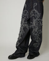 SCULPTURE DENIM WIDE PANTS
