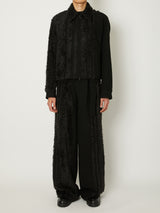 FUR TWEED ZIP BLOUSON