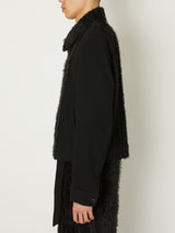FUR TWEED ZIP BLOUSON