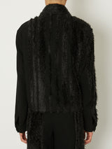 FUR TWEED ZIP BLOUSON