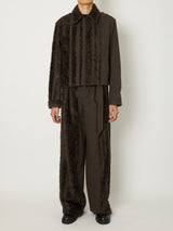 FUR TWEED ZIP BLOUSON