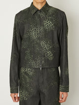 MIX TURE DENIM ZIP BLOUSON