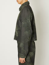 MIX TURE DENIM ZIP BLOUSON