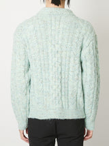 MULTICOLOR CABLE KNIT CARDIGAN