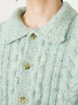 MULTICOLOR CABLE KNIT CARDIGAN