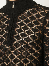 MULTI-COLORED HALF-ZIP KNIT