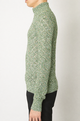 MULTI-COLORED HALF-ZIP KNIT