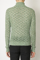 MULTI-COLORED HALF-ZIP KNIT
