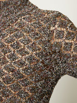 MULTI-COLORED HALF-ZIP KNIT