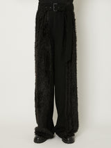 FUR TWEED BELT PANTS