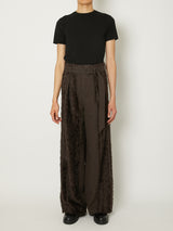 FUR TWEED BELT PANTS