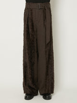 FUR TWEED BELT PANTS