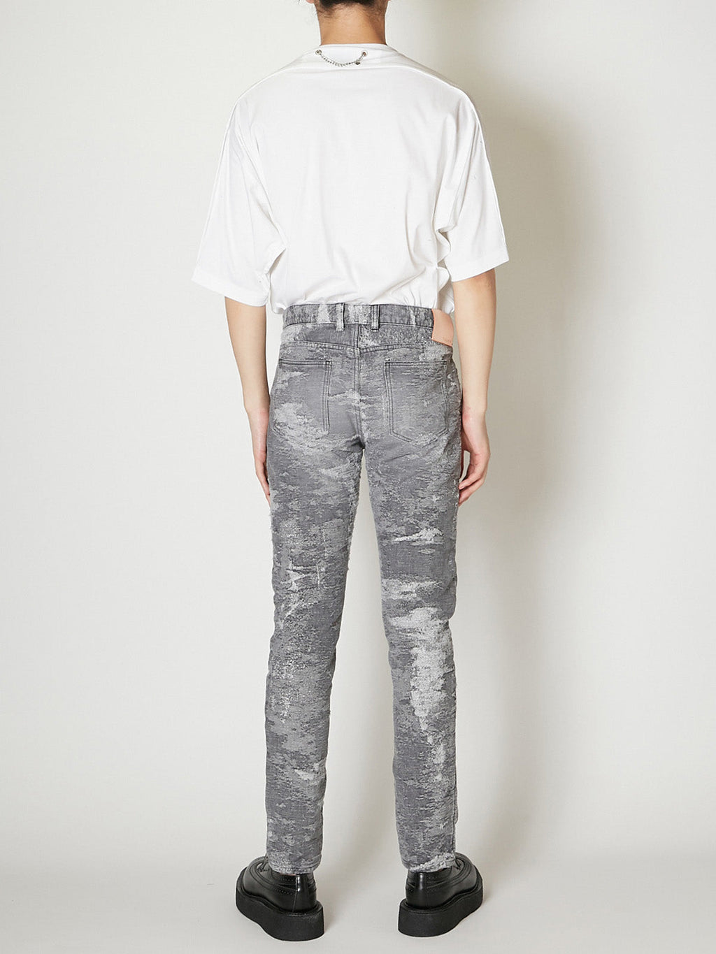 TAAKK DENIM SKINNY BLACK BLEACH 13.5 OZ