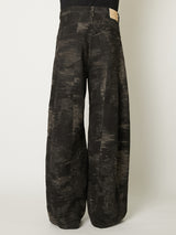 DENIM CURVED PANTS