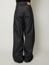 SCULPTURE DENIM WIDE PANTS