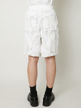 MESH EMBROIDERY SHORTS