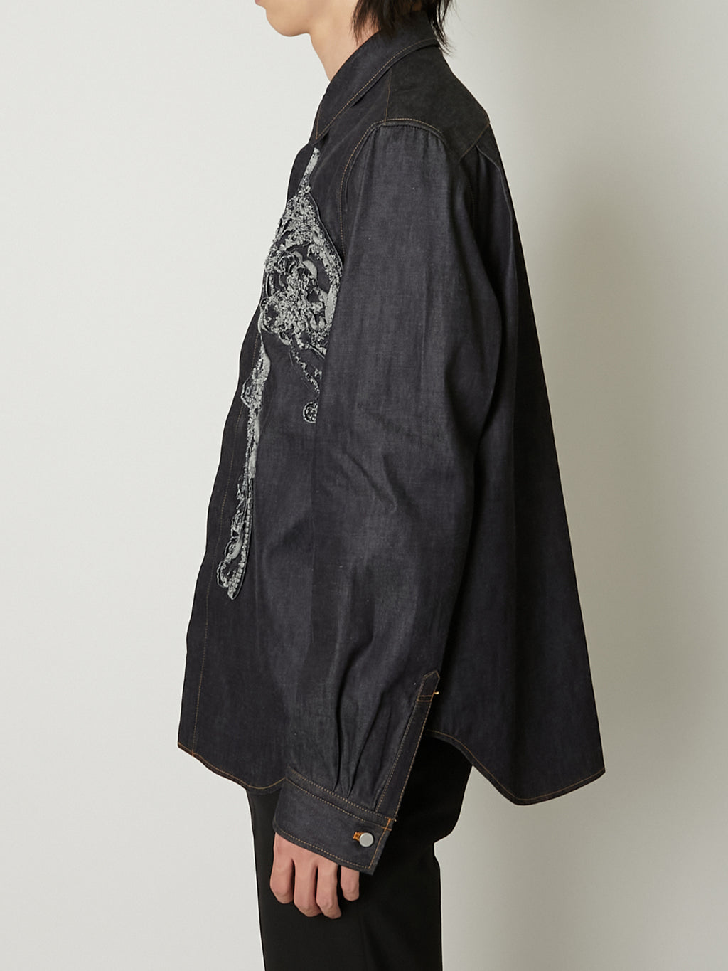 トップス TAAKK SCULPTURE DENIM SHIRTS INDIGO SCULPTURE DENIM SHIRTS – TAAKK