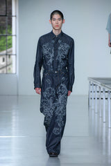 SCULPTURE DENIM WIDE PANTS