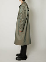 CHAMBRAY SCULPTURE BALMACAAN COAT - TAAKK