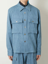 CREPE BOX SILHOUETTE SHIRT - TAAKK
