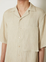 CREPE OPEN COLLAR SHIRTS - TAAKK