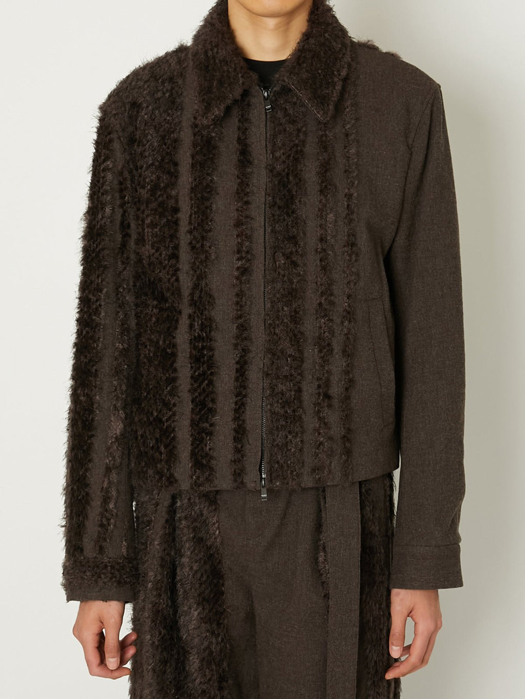 TAAKK ZIP-UP BLOUSON　size2 FUR TWEED ZIP BLOUSON – TAAKK