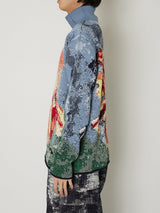 JACQUARD ZIP UP KNIT - TAAKK