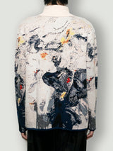 JACQUARD ZIP UP KNIT - TAAKK