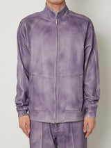LEATHER COATING JERSEY TRACK BLOUSON - TAAKK
