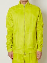 LEATHER COATING JERSEY TRACK BLOUSON - TAAKK
