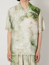 MARBLED PAISLEY SILK SHIRT - TAAKK