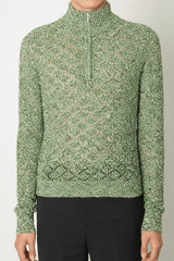 MULTI-COLORED HALF-ZIP KNIT - TAAKK