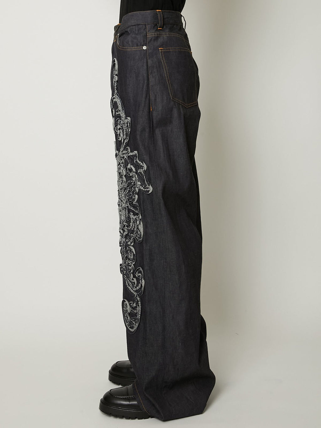 SCULPTURE DENIM WIDE PANTS – TAAKK