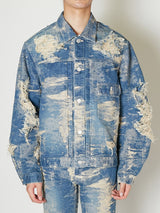 TAAKK DENIM 1ST TYPE DESTROY JACKET - TAAKK