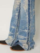 TAAKK DENIM DESIGN FLARED PANTS BLEACH - TAAKK