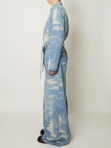 TAAKK DENIM JUMPSUIT indigo bleach - TAAKK