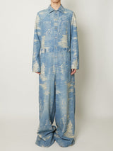 TAAKK DENIM JUMPSUIT indigo bleach - TAAKK