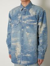 TAAKK DENIM WESTERN SHIRTS BLEACH - TAAKK
