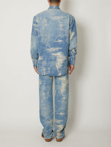TAAKK DENIM WESTERN SHIRTS BLEACH - TAAKK