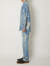 TAAKK DENIM WESTERN SHIRTS BLEACH - TAAKK