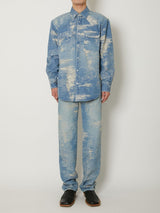 TAAKK DENIM WESTERN SHIRTS BLEACH - TAAKK