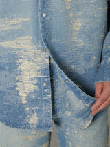 TAAKK DENIM WESTERN SHIRTS BLEACH - TAAKK