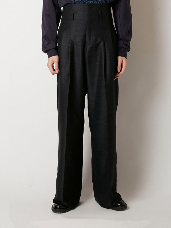 FEATHERWEIGHT WOOL WIDE PANTS