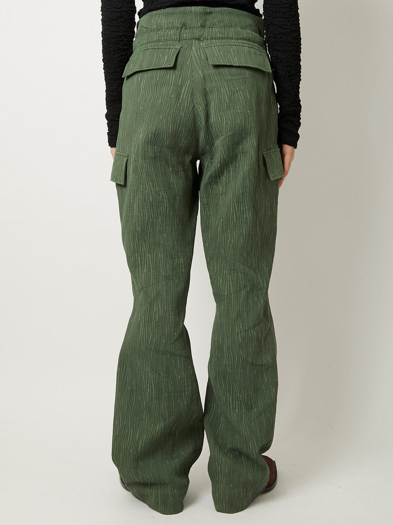 CREPE CARGO PANTS 