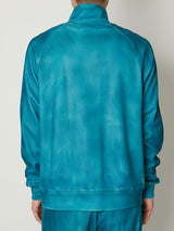 LEATHER COATING JERSEY TRACK BLOUSON