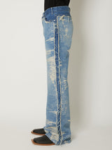 TAAKK DENIM DESIGN FLARED PANTS BLEACH