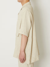 CREPE OPEN COLLAR SHIRT