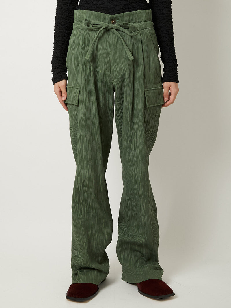 CREPE CARGO PANTS 